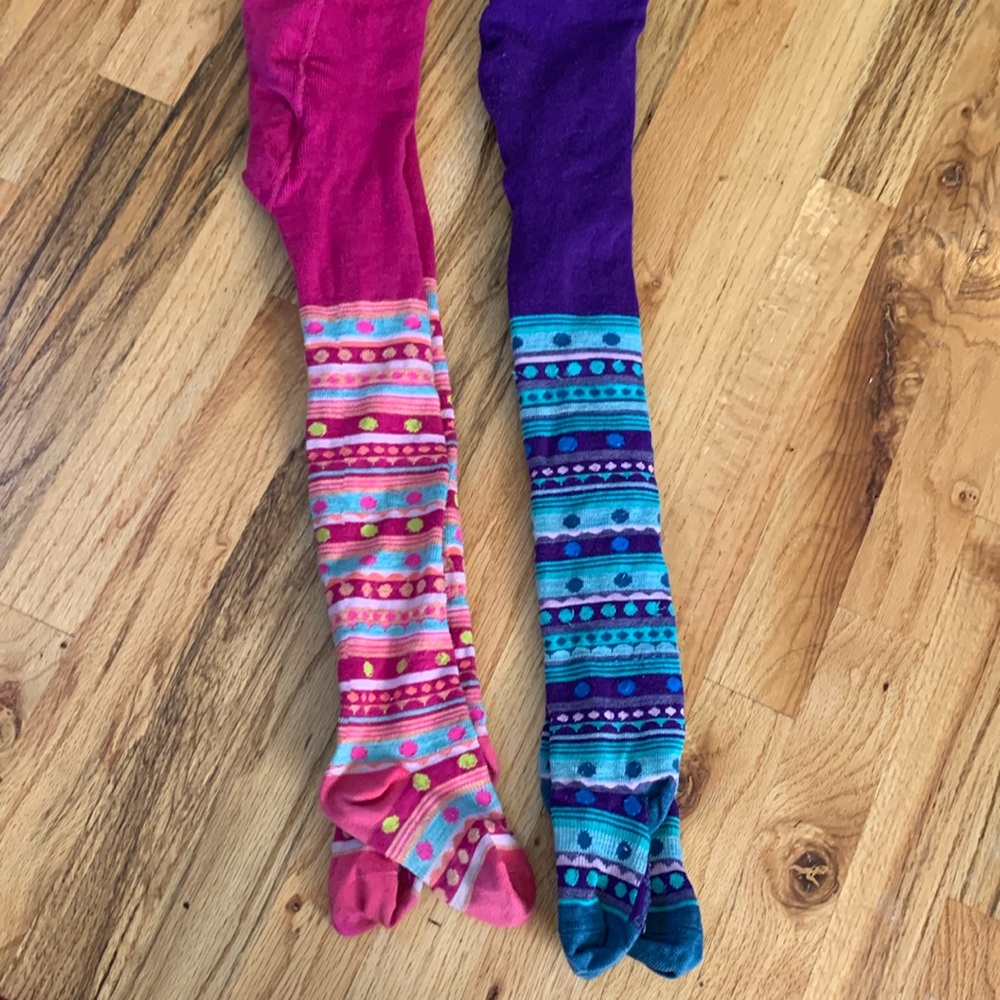 Two girls smartwool tights